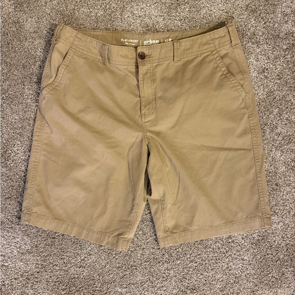 Urban Pipeline Men's Khaki Flat Front Shorts